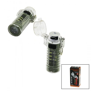 Egonex Hasuba Hs-232 Mx-8811 Cıgarette Lıghter (çakmaklı) El Feneri (led+cob Led=5in1) (usb Şarj) (su Geçirmez) (kilitli Çakmaklık)*240