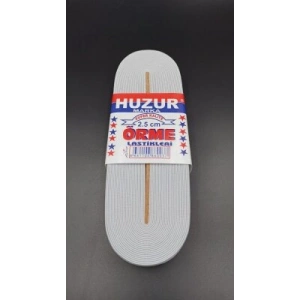 Egonex Huzur ( Beyaz & 2.5cm ) Paça Lastik Geniş 10mt.*30