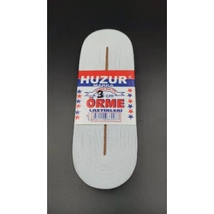 Egonex Huzur ( Beyaz & 3cm ) Paça Lastik Yassı Geniş 10mt.*30