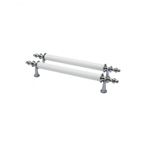 Egonex İbico-918 ( Orta & 13cm ) ( Krom & Beyaz ) Boru Kulp*10x5