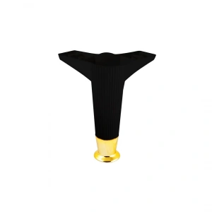 Egonex İbico-935 ( 12cm & Siyah & Gold Uçlu ) Plastik Mobilya & Koltuk Ayak*10x5