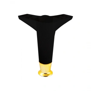 Egonex İbico-936 ( 15cm & Siyah & Gold Uçlu ) Plastik Mobilya & Koltuk Ayak*10x5