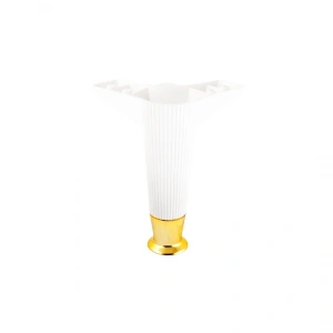 Egonex İbico-937 ( 12cm & Beyaz & Gold Uçlu ) Plastik Mobilya & Koltuk Ayak*10x5