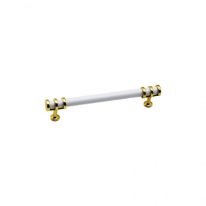 Egonex İbico-941 ( 12.8cm ) ( Yüzük Altın & Kulp Beyaz ) Boru Çekmece Kulp*10x5