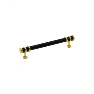 Egonex İbico-943 ( 12.8cm ) ( Yüzük Altın & Kulp Siyah ) Boru Çekmece Kulp*10x5