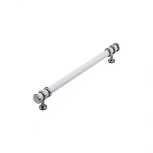 Egonex İbico-946 ( 12.8cm ) ( Yüzük Krom & Kulp Beyaz ) Boru Çekmece Kulp*10x5