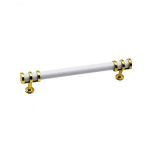Egonex İbico-949 ( 16cm ) ( Yüzük Altın & Kulp Beyaz ) Boru Çekmece Kulp*10x5