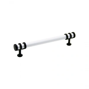 Egonex İbico-950 ( 16cm ) ( Yüzük Siyah & Kulp Beyaz ) Boru Çekmece Kulp*10x5