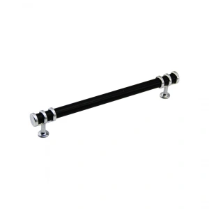 Egonex İbico-956 ( 16cm ) ( Yüzük Krom & Kulp Siyah ) Boru Çekmece Kulp*10x5