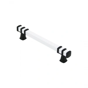 Egonex İbico-963 ( 12.8cm ) ( Yüzük Siyah & Kulp Beyaz ) ( Kare ) Çekmece Kulp*10x5