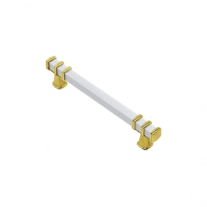 Egonex İbico-966 ( 12.8cm ) ( Yüzük Altın & Kulp Beyaz ) ( Kare ) Çekmece Kulp*10x5