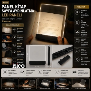 Egonex İbico İ10-027 Lıght Panel Kitap Sayfa Aydınlatma Led Paneli ( Kitap Okuma ) ( Pilli ) ( 15x17cm )*150
