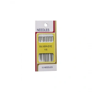 Egonex İbico İ20-010 Needles Sgb-503 ( 10 Pcs ) ( 1/5 ) Dikiş İğnesi Seti (sılver Eye )*50x50
