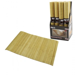 Egonex İbico İ21-073 ( Dikdörtgen & Bambu ) ( İnce Çubuk ) Kaydırmaz Banyo Paspası ( 70x45cm )*12x4