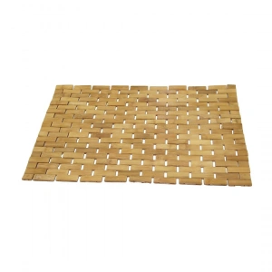 Egonex İbico İ21-074 ( Dikdörtgen ) ( Bambu Ahşap ) ( Lüx ) Kaydırmaz Banyo Paspası ( 42x62cm )*24