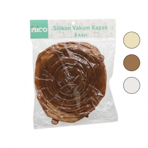 Egonex İbico İ22-025 ( 6pcs ) ( Renkli Silikon ) ( Vakum Kapak ) ( Kap Bonesi )*12x12