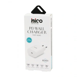 Egonex İbico İb-2200 ( Typc-e ) ( Başlık ) ( 25w ) ( Hızlı ) Telefon Şarj Başlık Ev ( 5v=3.0a & 9.0v-2.22a )*5x20