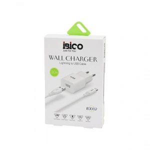 Egonex İbico İb-3002 ( Usb To=( İphone ) (set) (ev Başlık+ Kablo=1mt) Telefon Şarj ( Hızlı ) ( 3.0a ) ( 9v-12v )*5x20