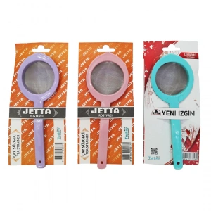 Egonex Jetta Yeni İzgim Plastik Renkli Sap Çay Süzgeç*12x45