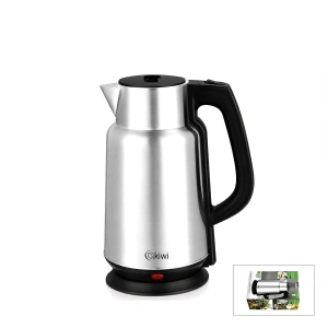 Egonex Kiwi Kk-3334 ( Çelik & Sürahi Model ) Kettle Elektrikli Su Isıtıcısı ( Paslanmaz Çelik Gizli Rezistans ) ( 360° ) ( 2.2lt ) ( 1500w )*12