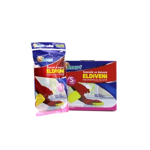Egonex Ksmart K-1278 ( S ) ( No-7-7.5 ) ( Plastik ) Temizlik & Bulaşık Eldiveni ( Doğal Pamuk Astarlı ) ( Yüksek Dirençli )*30x10
