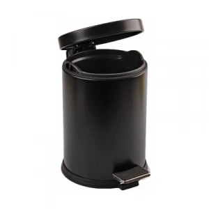 Egonex Lalezar Tema Lzr-813-s ( 5lt ) ( Siyah ) Pedallı Metal Çöp Kovası*8