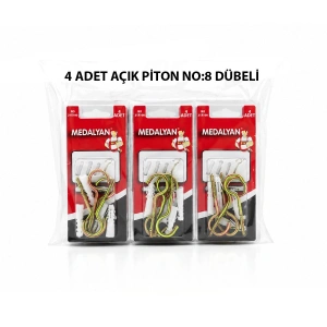 Egonex Medalyan Dl-28 ( 21x100 ) ( 4pcs ) Açık Piton Dübelli*12x12