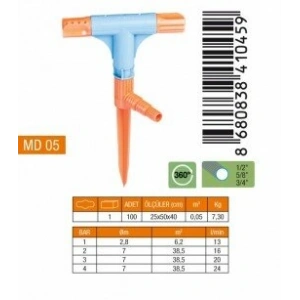 Egonex Medalyan Md-05 ( 2li  & T ) ( Normal ) Sprınk Fiskiye*10x10