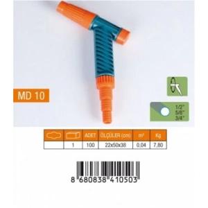 Egonex Medalyan Md-10 ( Normal ) Ayarlı Lans Sulama Tabancası ( 1/2- 5/8- 3/4 Rekor )*10x10