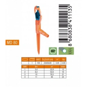 Egonex Medalyan Md-80 ( Saplamalı ) ( Pvc Yaprak ) Sprınk Fiskiye*10x10