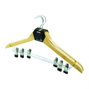 Egonex Newlife Clkn-142 ( 3pcs ) ( Maşalı ) Ahşap Etek Askısı*32