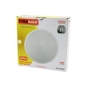 Egonex Nisaluce Eamp-106/b (24w) (radar Sensörlü) Ledli Armatür (beyaz Çerçeve) (mekatronik Askı Sistemi) (6500k & 2160lm)*20