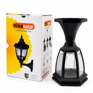 Egonex Nisaluce Ebh01-s ( E27 & Ip44 ) ( Siyah ) ( 60w ) ( Set Üstü ) (bahçe-balkon) Sokak Lambası & Armatür*24