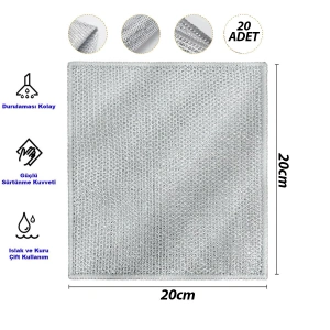 Egonex Pablıto Pbt-321 ( Tel Bez ) Bulaşık Bezi ( 20x20cm )*20x100
