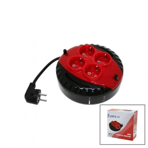 Egonex Pera Wt-730023 ( 3mt ) ( Mini Makaralı ) Uzatma Kablo ( 3x1.5mm )*20