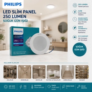 Egonex Phılıps ( 3.5w ) ( Sıva Altı ) ( Yuvarlak ) Led Slim Panel ( 250lumen ) ( 20.000 Saat Ömür )*20