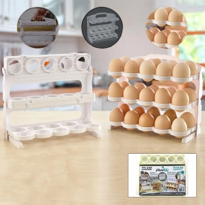 Egonex Plaslife Kp-174 ( 30 Hazneli ) Buzdolabı Yumurta Organizeri 3 Katlı*12=k