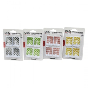 Egonex Qlux L-00135 ( 4pcs ) Dikdörtgen Yapışkan Askı ( Renkli Desenli )*80