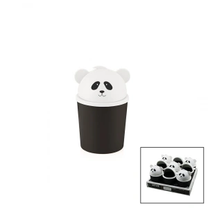 Egonex Qlux L-00988 Panda ( Mini ) Masa Üstü Çöp Kovası ( Ofis & Çocuk Odası & Makyaj Vb.)*18=k