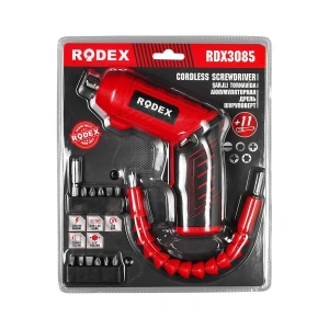 Egonex Rodex Rdx-3085 ( 2ın1 Kullanım=düz & Tabanca) (şarjlı) Tornavida (11pcs Uç) (ulaşılması Zor Alanlar Aparatı)*20