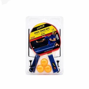 Egonex Şahin Tools Şht-361 ( Masa Tenisi ) ( Fileli ) Pinpon  Raket Seti ( 2pcs Raket & 3pcs Top & 1pcs File - Ayak )*50