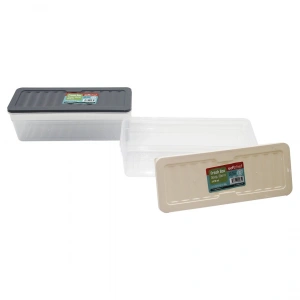Egonex Softchef-00985 Fresh Box ( Derin & 2470ml ) Plastik Şeffaf Saklama Kabı ( Renkli Kapak )*24=k