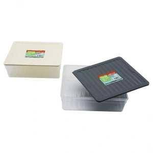 Egonex Softchef-00987 Fresh Box ( Derin & 5300ml ) Plastik Şeffaf Saklama Kabı ( Renkli Kapak )*12=k