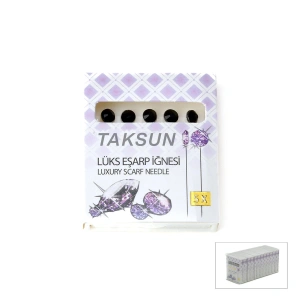 Egonex Taksun ( 5pcs ) ( Beyaz ) ( Lux ) Başörtü & Eşarp İğnesi*12x100