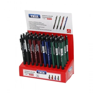 Egonex Trix Class T-480 ( 2b/0.7mm ) Versatil Uçlu Kalem Renkli ( Kauçuk Tuma & Uzun Silgi )*40x18