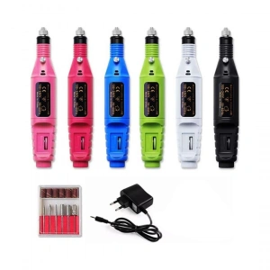 Egonex Varıable Speed-1043 Tırnak Bakım Makinesi Set (6pcs=oyma& Yönlendirme& Zımpara& Bileme& Parlatma& Sondaj) (2000-300rpm Hız)*100