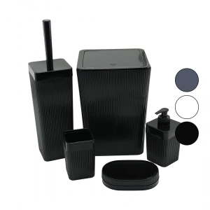Egonex Vialex Columb Dvm Pls.elegance ( 5pcs ) Banyo Seti ( Çöp Kova & Wc Fırça & 2pcs Sabunluk & D.fırçalık ) Mix Koli*6=k