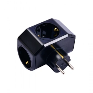 Egonex Viko ( 9030 3004 ) ( Siyah ) ( Yonca Plus ) ( 3lü ) Topraklı Fiş Priz ( Golyat ) ( 16a & 250v )*20