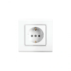 Egonex Viko ( 9140 0008 ) Linnera S Topraklı Priz ( Beyaz ) ( Çerçeveli )*12x10