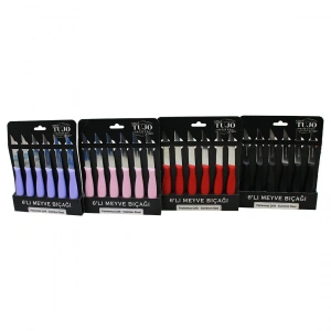 Egonex Yakut-6103 ( 6pcs ) Meyve Bıçak Renkli Plastik Saplı*72